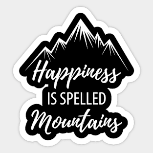 Mountains Hiking Sticker